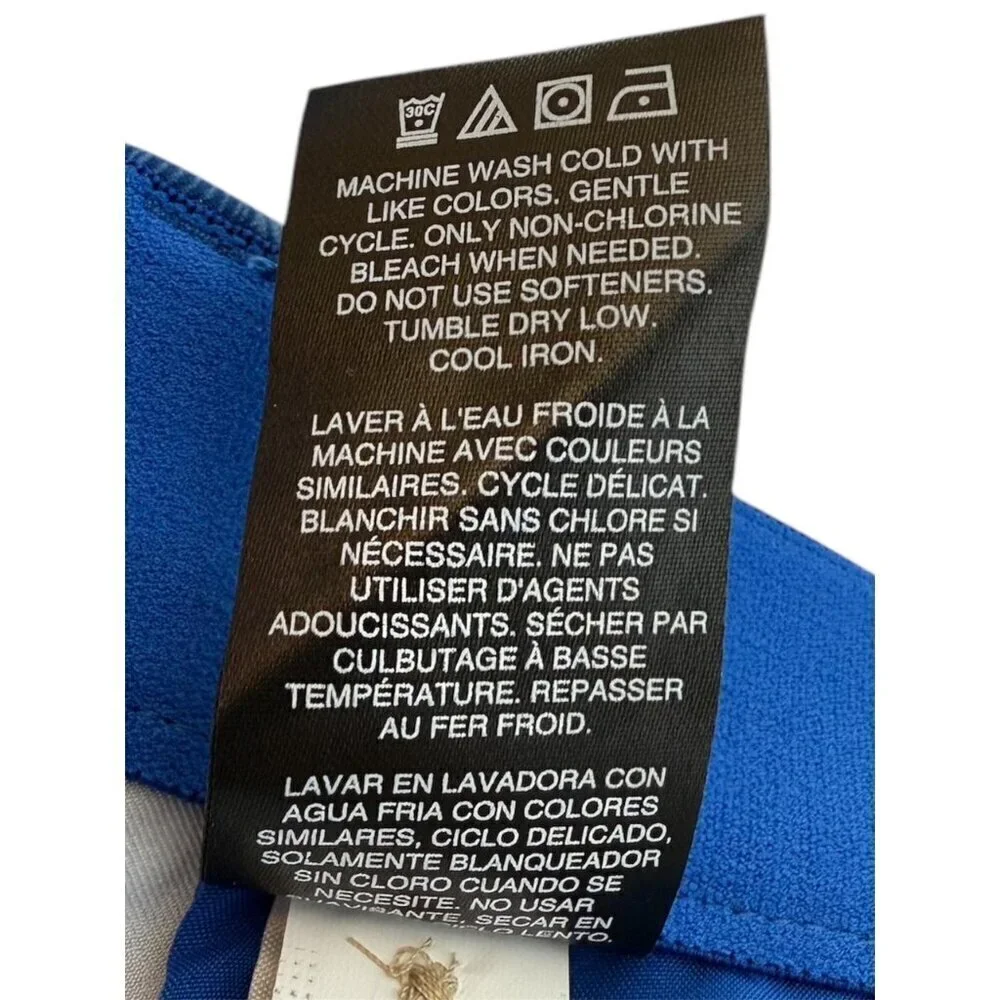 Greg Norman Mens Blue Palm Leaves Pockets Bermuda Golf Shorts Sz 42 New